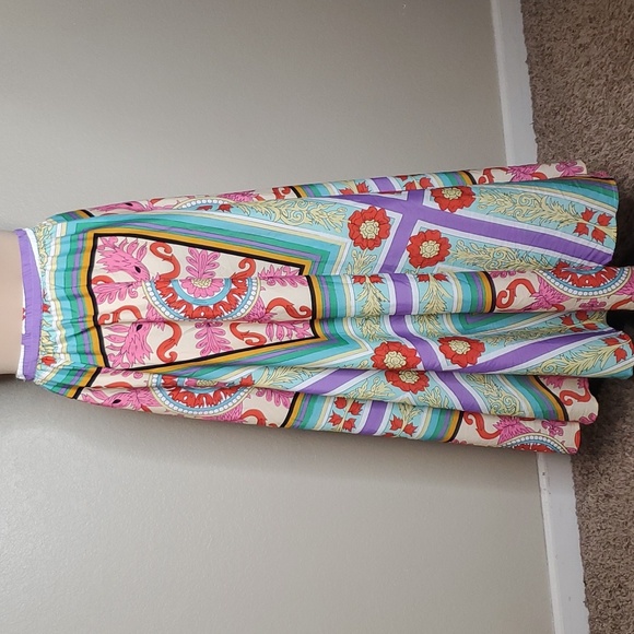 flint & moss Skirts Flint Moss Large Scarf Print Full Maxi Skirt